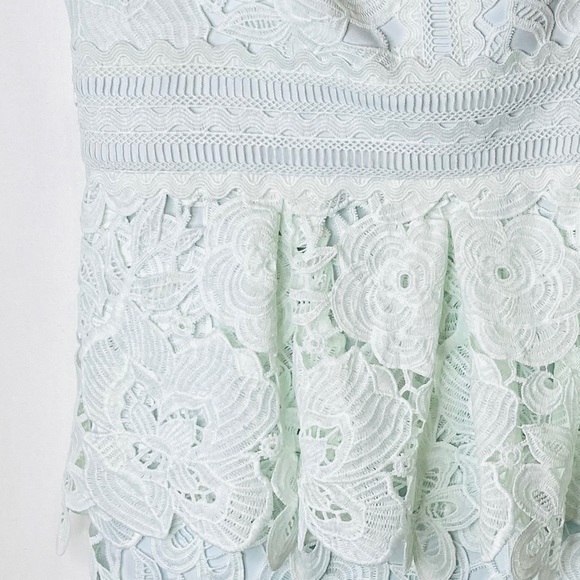 NWT Ted Baker lace peplum dress mint white 2 6 Medium free shipping designer - Picture 13 of 15